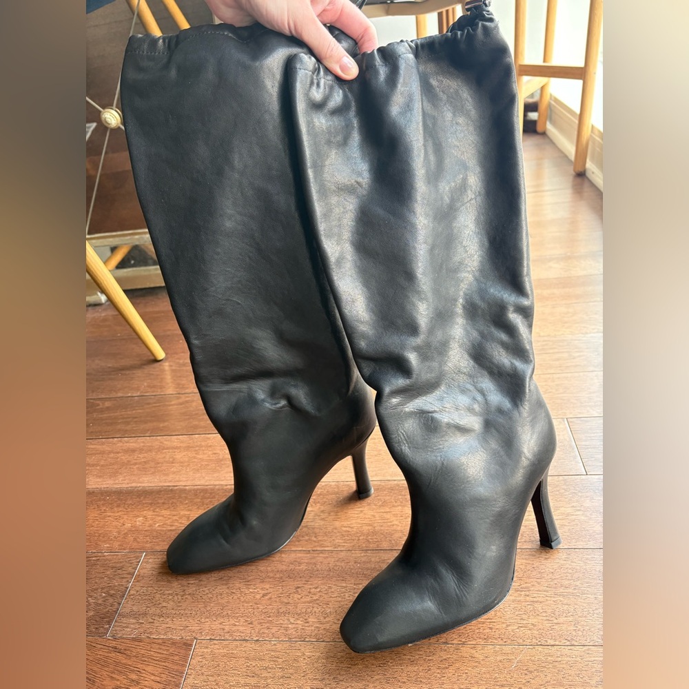 Balenciaga Boots Women's Black Falcon 105mm Leather Knee Boots EUR 39 US 9 - Picture 8 of 16